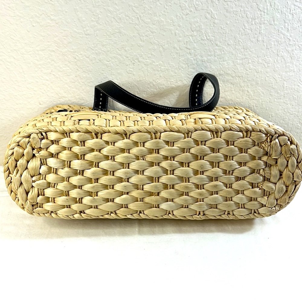 Brighton Natural Straw Tote with Black Leather Trim - Picture 8 of 16